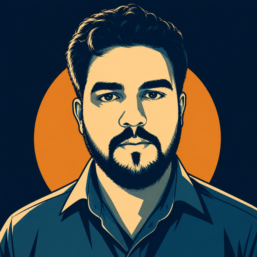 Portrait illustration of Tarek Elzoghby